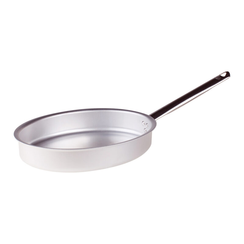 Pentole Agnelli Padella ovale dritta in alluminio 3mm – 1 manico