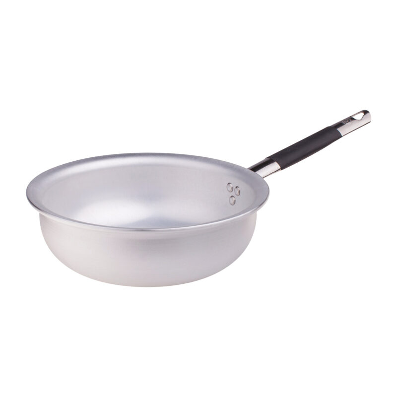 Pentole Agnelli Padella a mantecare radiante in alluminio 5mm – 1 manico In Vendita