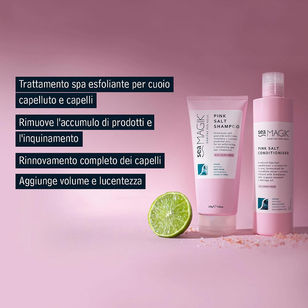 QVC Sea Magik Pink Salt Shampoo e balsamo con sale rosa dell'Himalaya Online Outlet
