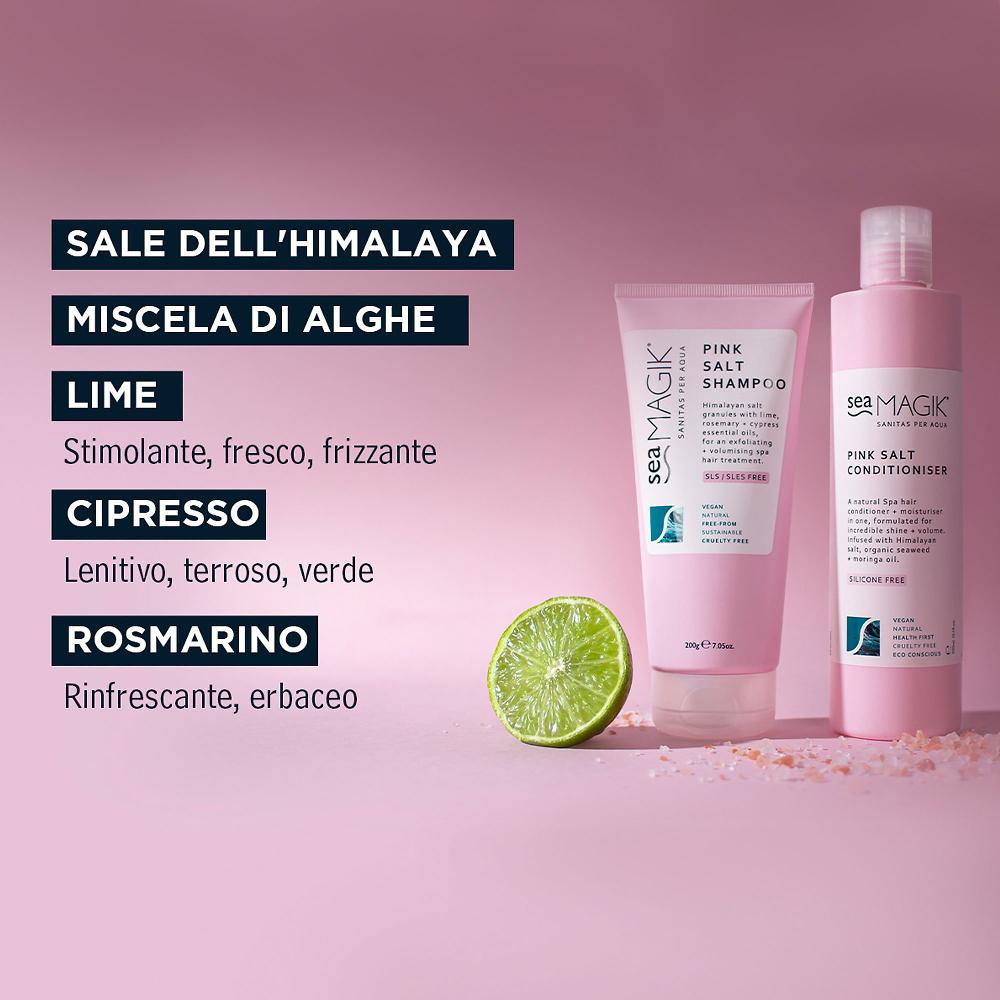 QVC Sea Magik Pink Salt Shampoo e balsamo con sale rosa dell'Himalaya Online Outlet