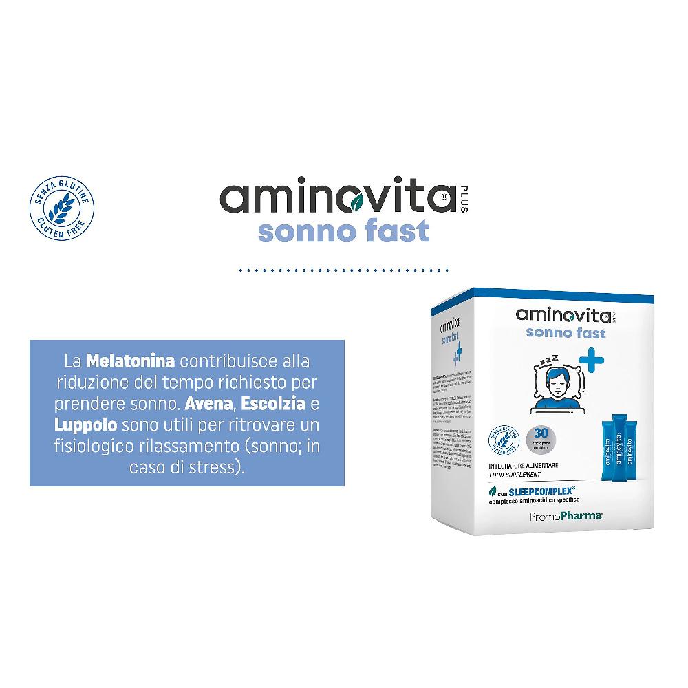QVC PromoPharma Aminovita Sonno Fast integratore con melatonina (30 stick) Economico