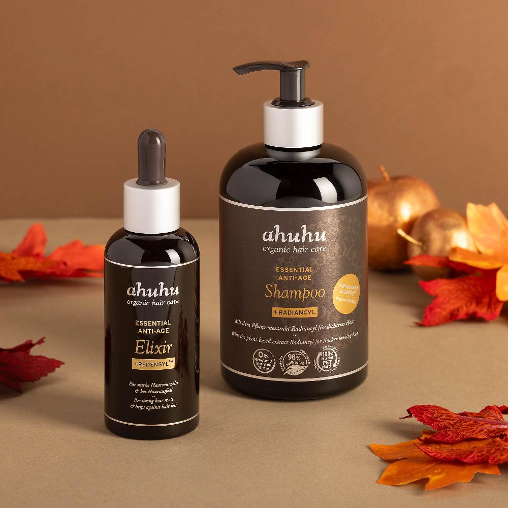 QVC Ahuhu Duo capelli Essential Anti Age: shampoo e Elixir Flash Sale