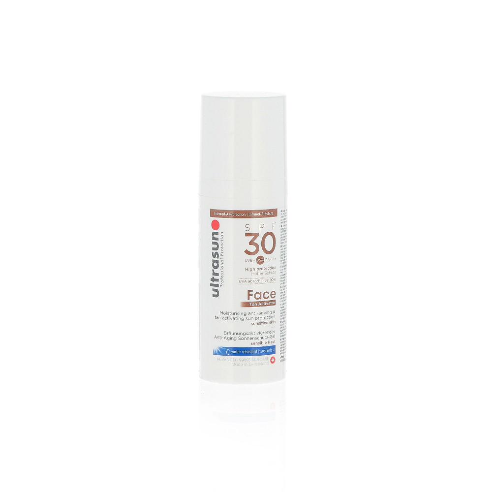 QVC Ultrasun Tan Activator Protezione solare viso SPF30 Vendite Flash