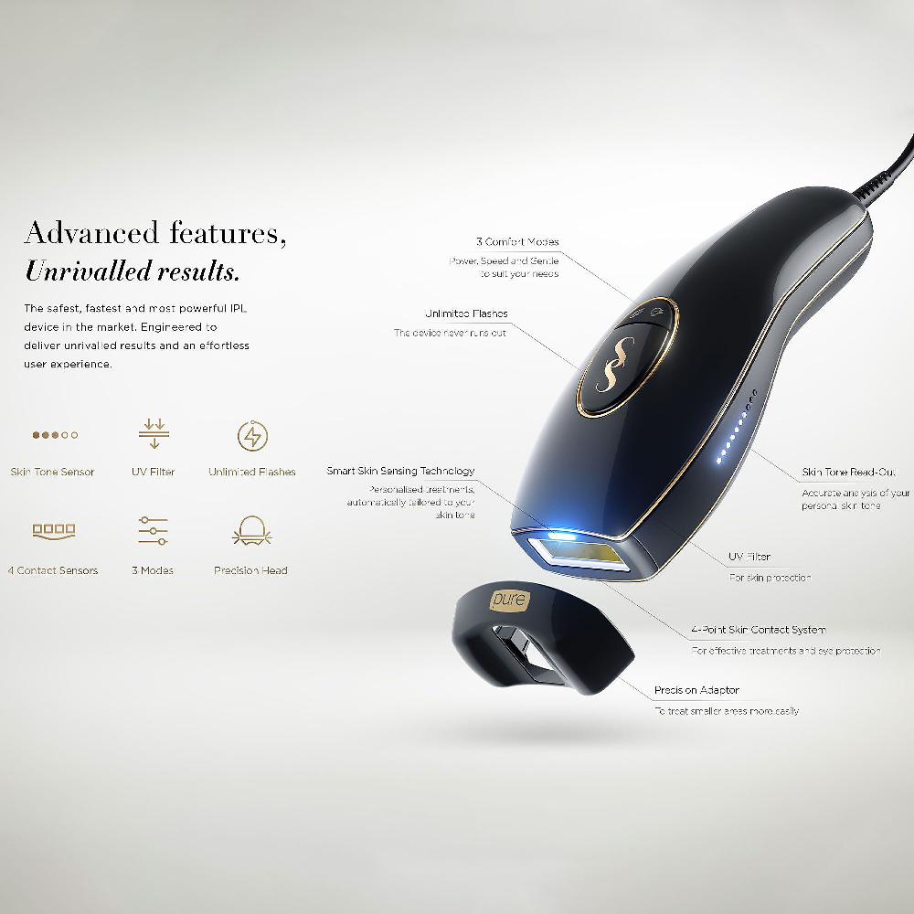 QVC Smooth skin Dispositivo di epilazione a luce pulsata + testina Offerta settimanale