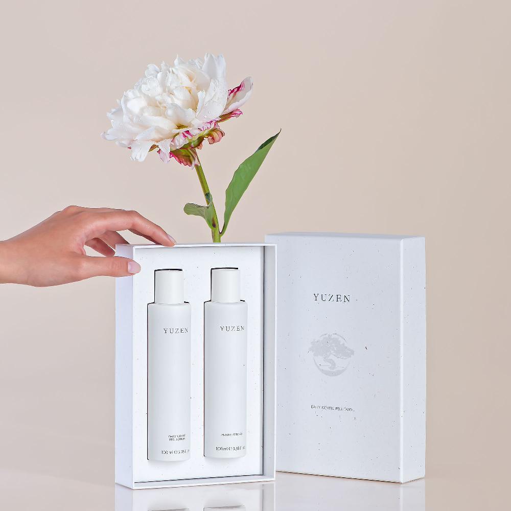 QVC Yuzen Peeling viso delicato e lozione rigenerante