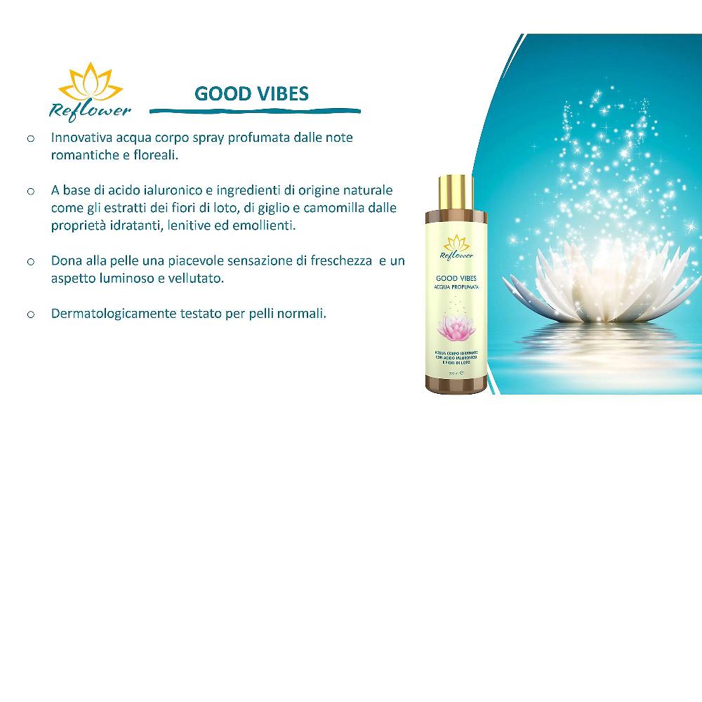 QVC Reflower Acqua corpo profumata in spray Good Vibes Esporta salva