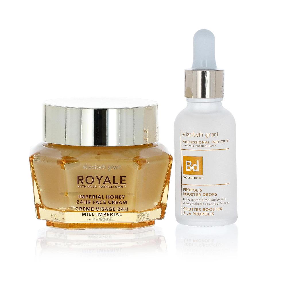 QVC Elizabeth Grant Kit idratazione viso: crema al miele e gocce alla Propoli Negozio online di fabbrica