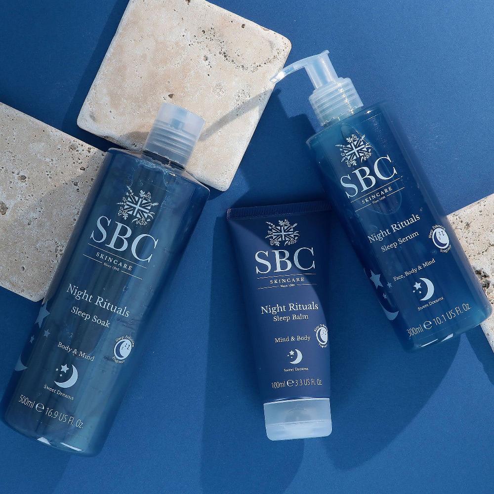 QVC SBC Rituale notturno: bagnoschiuma balsamo siero