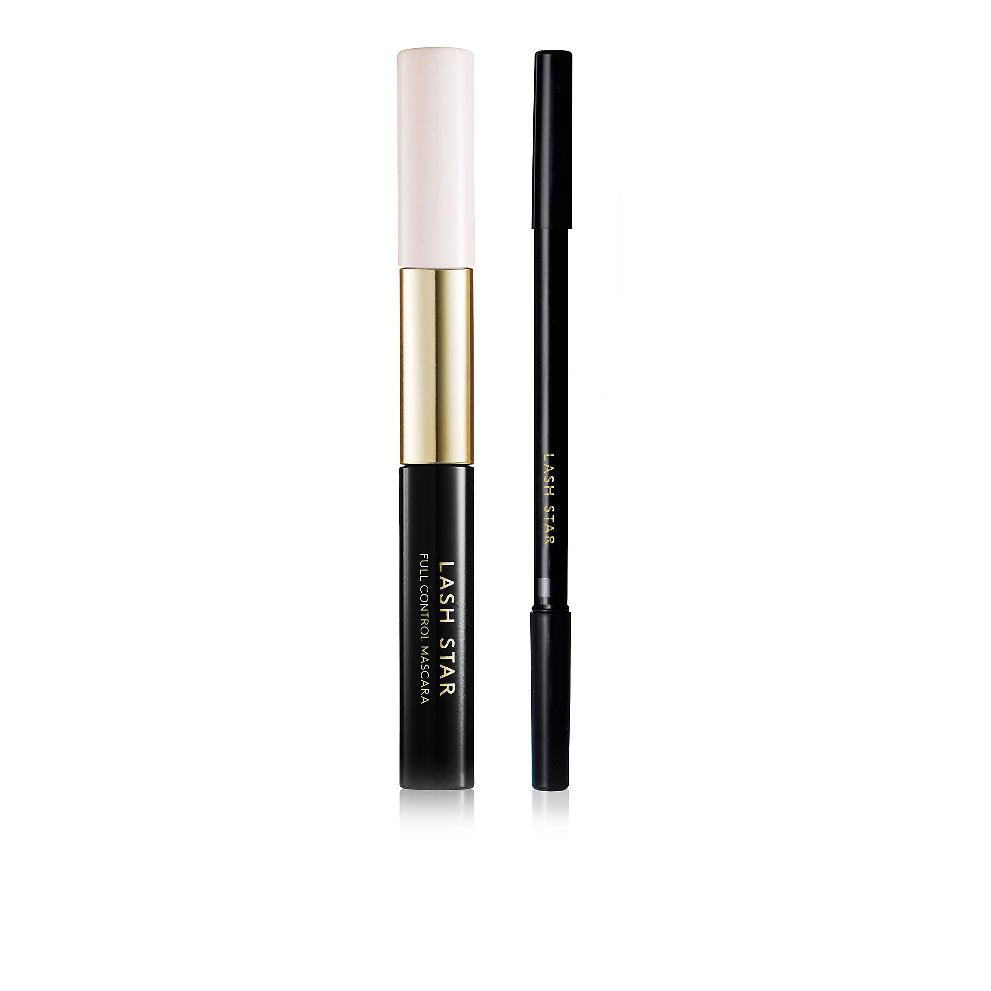 QVC Lash Star Beauty Eyeliner Pure Pigment e mascara Full Control + bag