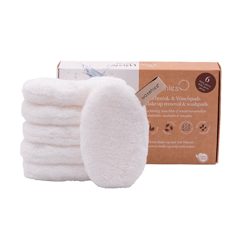 QVC WASCHIES Set 6 dischetti struccanti bianchi Nuovo