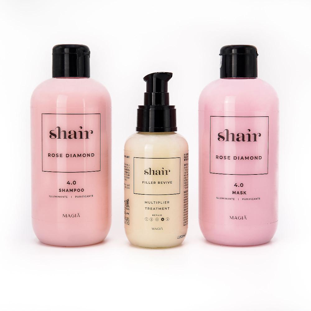QVC Shair Shampoo e maschera Rose Diamond e filler rigenerante Revive ACQUISTA ORA