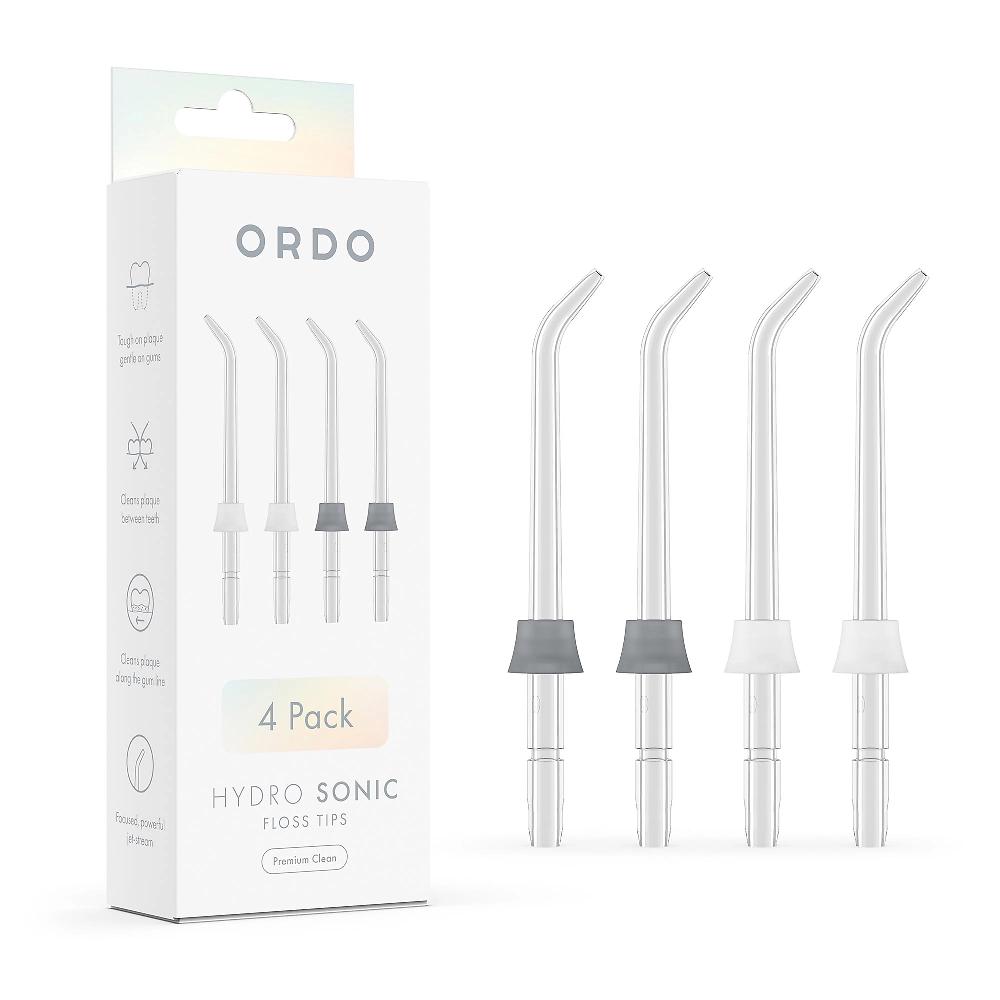 QVC ORDO Premium Flosser Tips 4 punte di ricambio per idropulsore Soddisfazione Garantita