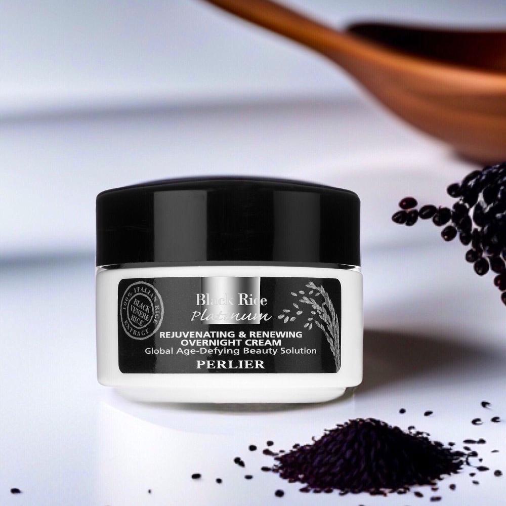 QVC Perlier Crema viso notte antirughe Black Rice Platinum Qualità Garantita