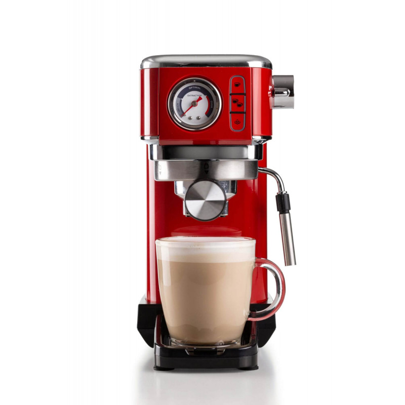 Ariete MACCHINA DA CAFFè ESPRESSO IN METALLO CON MANOMETRO ROSSO Sottocosto