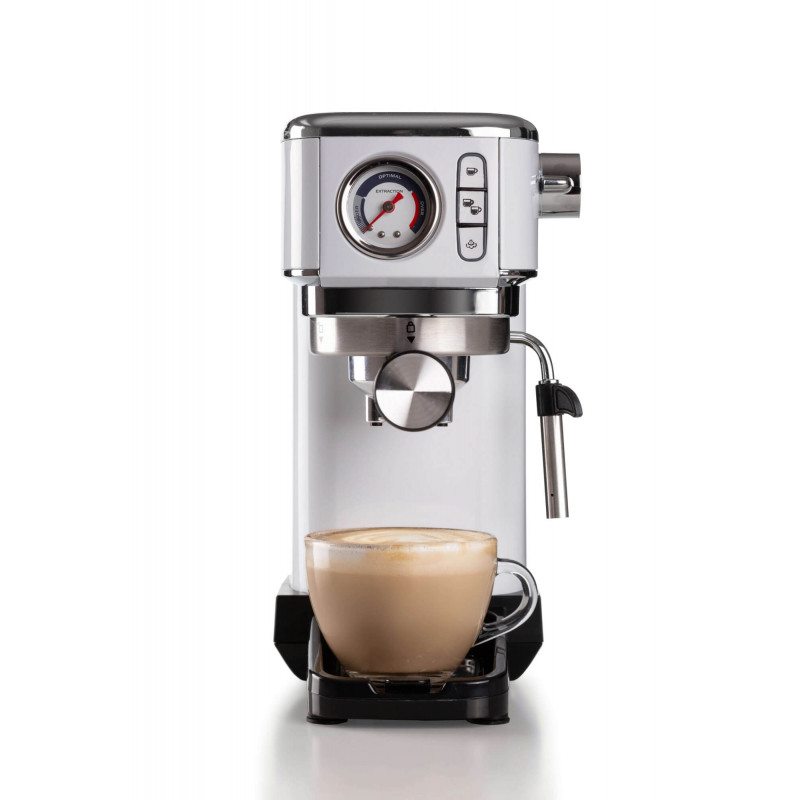 Ariete MACCHINA DA CAFFè ESPRESSO IN METALLO CON MANOMETRO BIANCO Convenienza