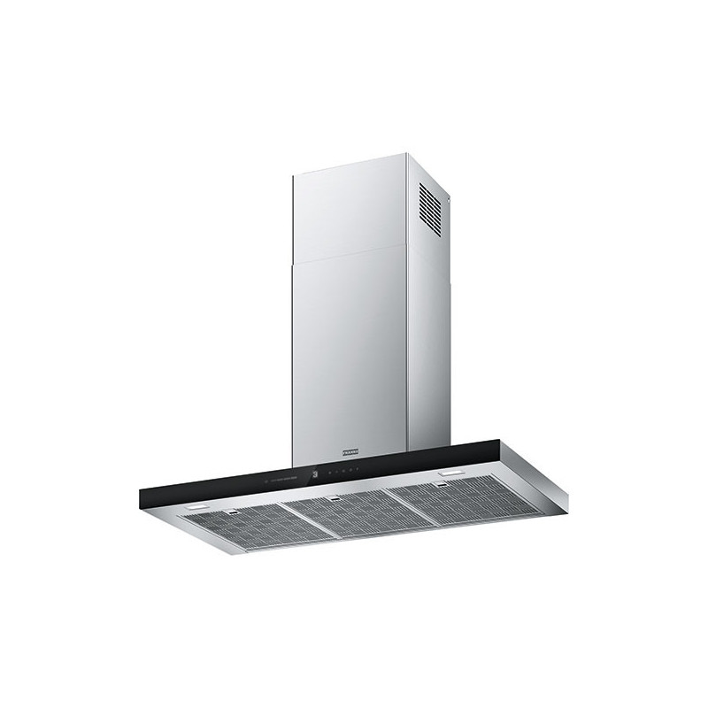 Franke T-SHAPE AVANT-SILENCE FTLN H45 X/BK GLASS A90 FRK Cappa aspirante a parete Nero Acciaio inox 750 m³/h A+ Vendita Calda