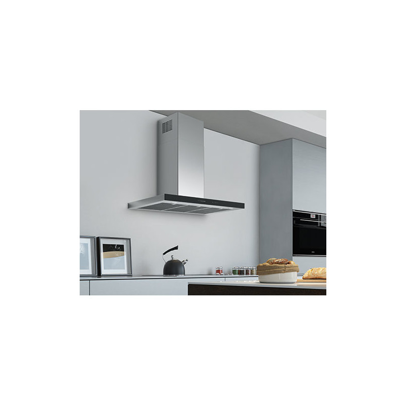 Franke T-SHAPE AVANT-SILENCE FTLN H45 X/BK GLASS A90 FRK Cappa aspirante a parete Nero Acciaio inox 750 m³/h A+ Vendita Calda