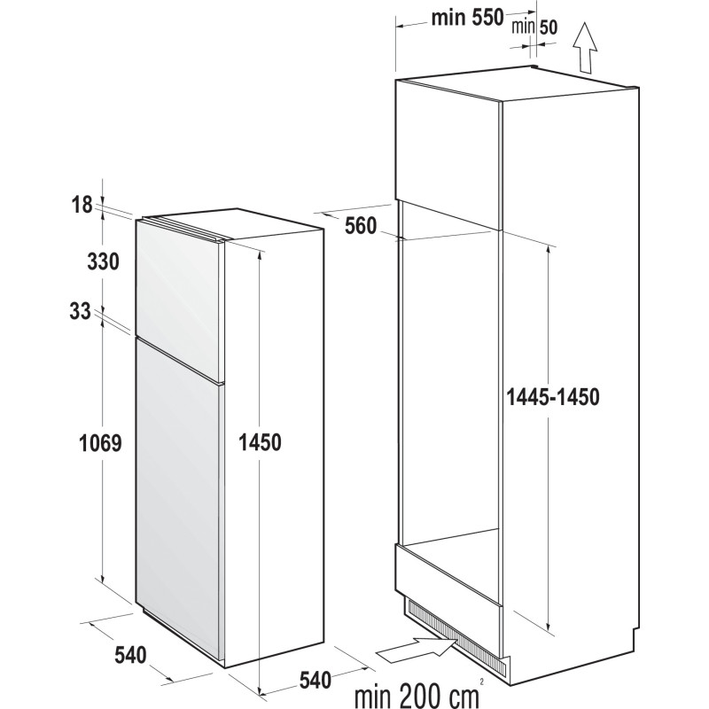 Hisense RI1P205NEWE frigorifero con congelatore Da incasso 205 L E Bianco 2025