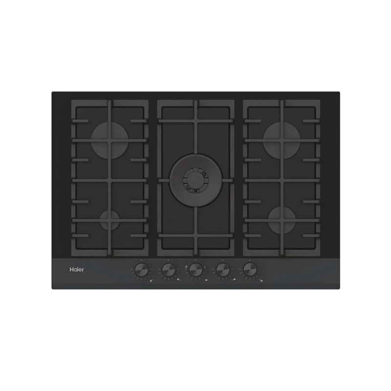 Haier Series 4 HAVG75HBPB Nero Da incasso 75 cm Gas 5 Fornello(i)