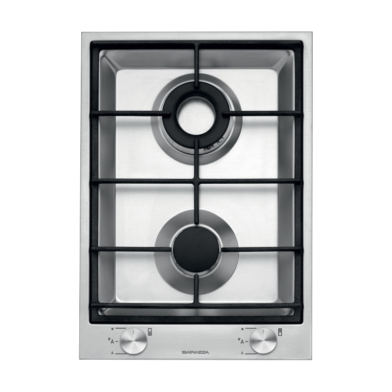 Barazza 1PBF2 piano cottura Acciaio inox Da incasso Gas 2 Fornello(i)