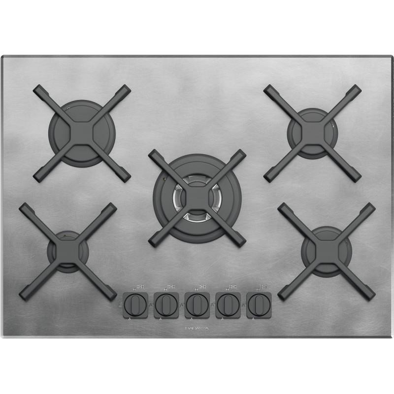 Barazza 1PUN75 piano cottura Nero Acciaio inox Da incasso Gas 5 Fornello(i)