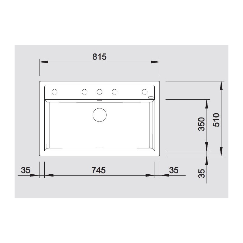 BLANCO 1525872 LAVELLO DALAGO 8 1 vasca dimensione 815x510 mm silgranit nero I Più Venduti