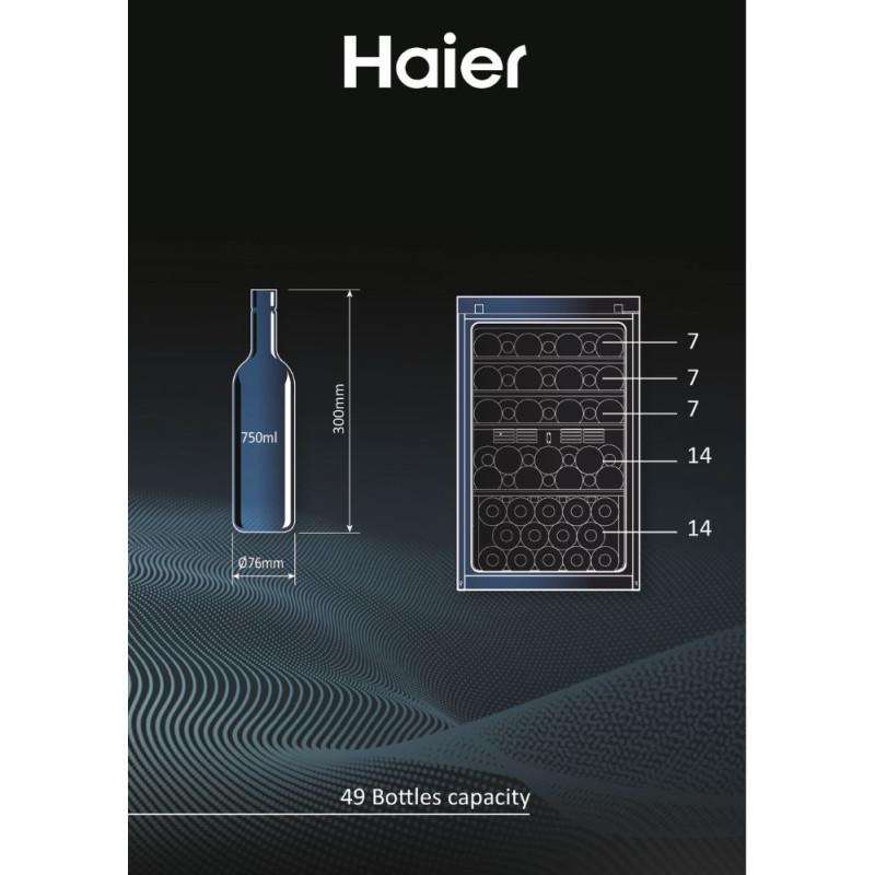 Haier Wine Bank 50 Serie 3 HWS49GAE Cantinetta vino con compressore Libera installazione Nero 49 bottiglia/bottiglie Negozi Online