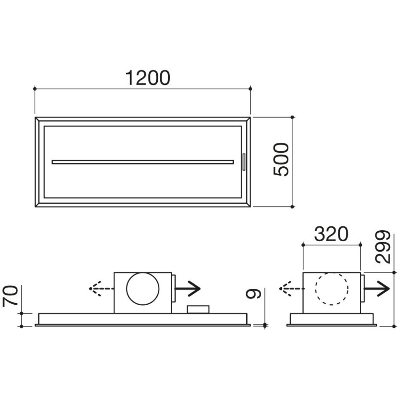 Barazza 1KBAS12 cappa aspirante Integrato a soffitto Acciaio inox 1000 m³/h Italia