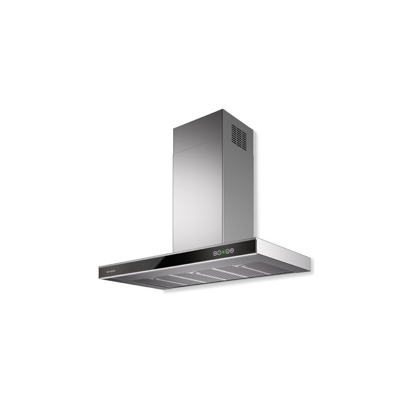 FABER S.p.A. ONYX-T BK GLASS/X A90 Cappa aspirante a parete Acciaio inox 380 m³/h A++