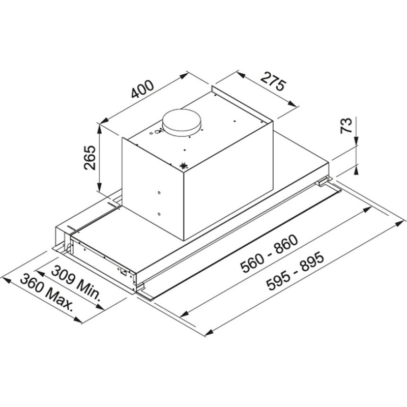 Franke ATMOS 904 Integrato Acciaio inox 455 m³/h A In Vendita