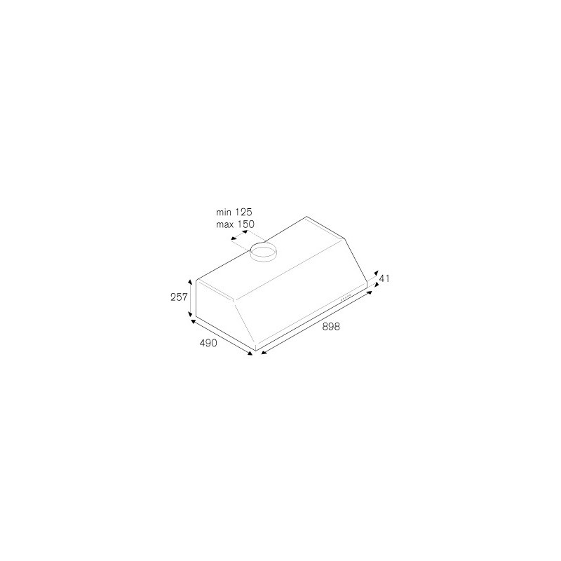 Bertazzoni La Germania KU90PRO1XA cappa aspirante Integrato a soffitto Acciaio inox 800 m³/h A Fornitura limitata