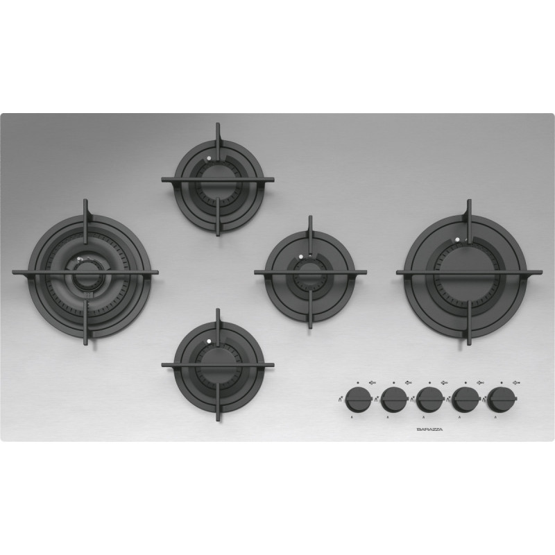 Barazza 1PMD95 piano cottura Acciaio inox Da incasso 90 cm Gas 5 Fornello(i) Offerta natalizia