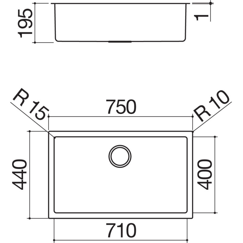 Barazza 1X7040I lavello Lavello ad incasso Rettangolare Acciaio inox Offerta migliore
