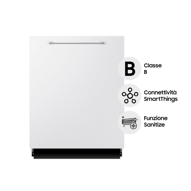 Samsung DW60A8070BB Lavastoviglie da incasso a scomparsa totale Serie 8500 14 coperti B Terzo cesto per posate Sconti questo mese