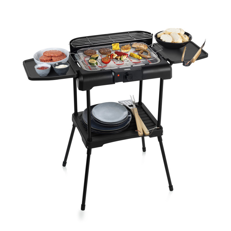 Princess 01.112250.01.001 BBQ elettrico con ripiani laterali Nuovo