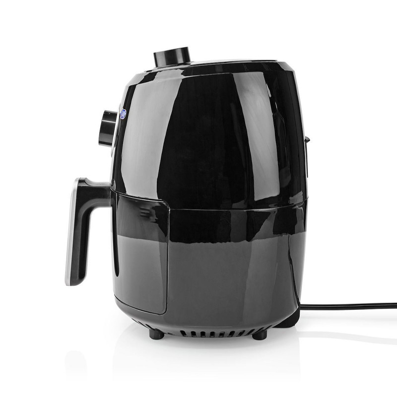 Nedis KAAF120FBK friggitrice Singolo 2 4 L Indipendente 1000 W Friggitrice ad aria calda Alluminio Nero Presa