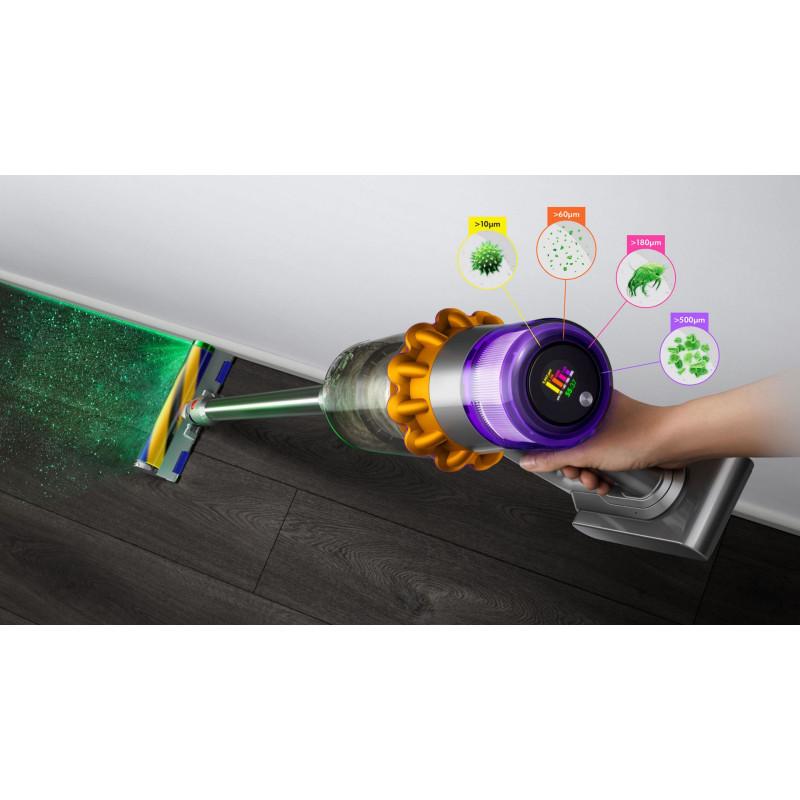 Dyson V15 Detect Absolute aspirapolvere senza filo Nichel Giallo Senza sacchetto In Vendita