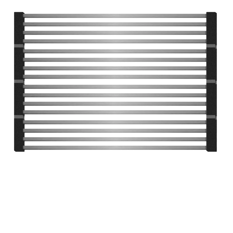TELMA ROLLMAT.IX Gocciolatoio pieghevole con barre in acciaio inox e silicone  442x316 mm colore inox Sconto di tempo limitato