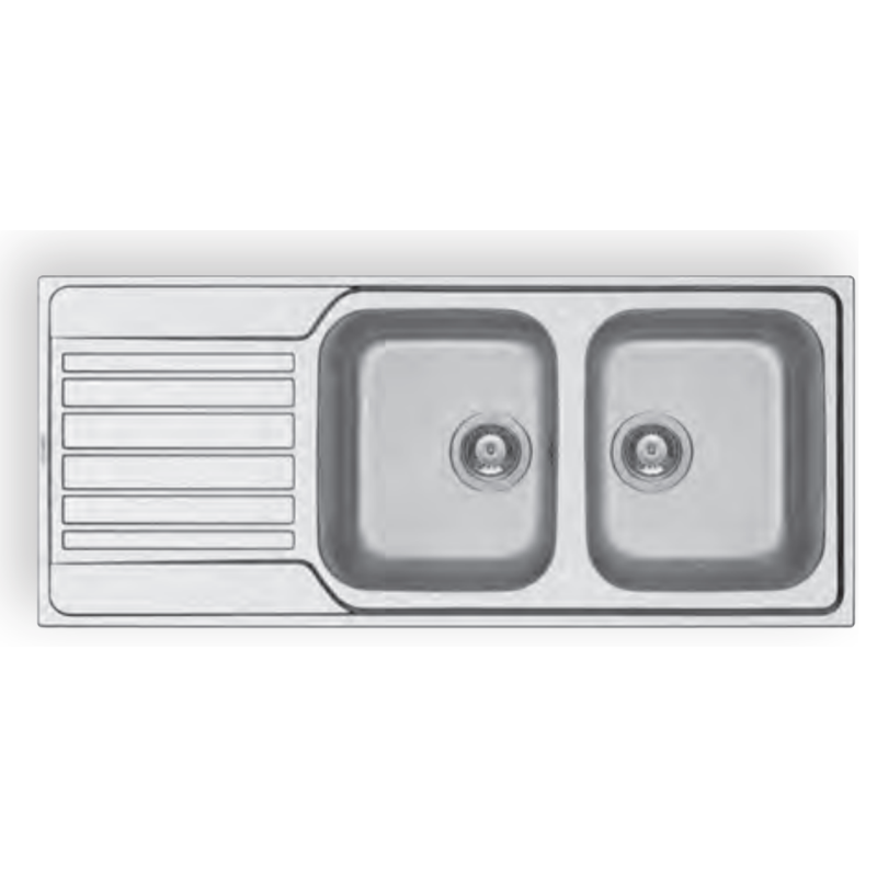 PYRAMIS 107174030 Lavello Fedra Extra Vasca DX 1160x500 mm Acciaio inox Spazzolato Negozio online di fabbrica