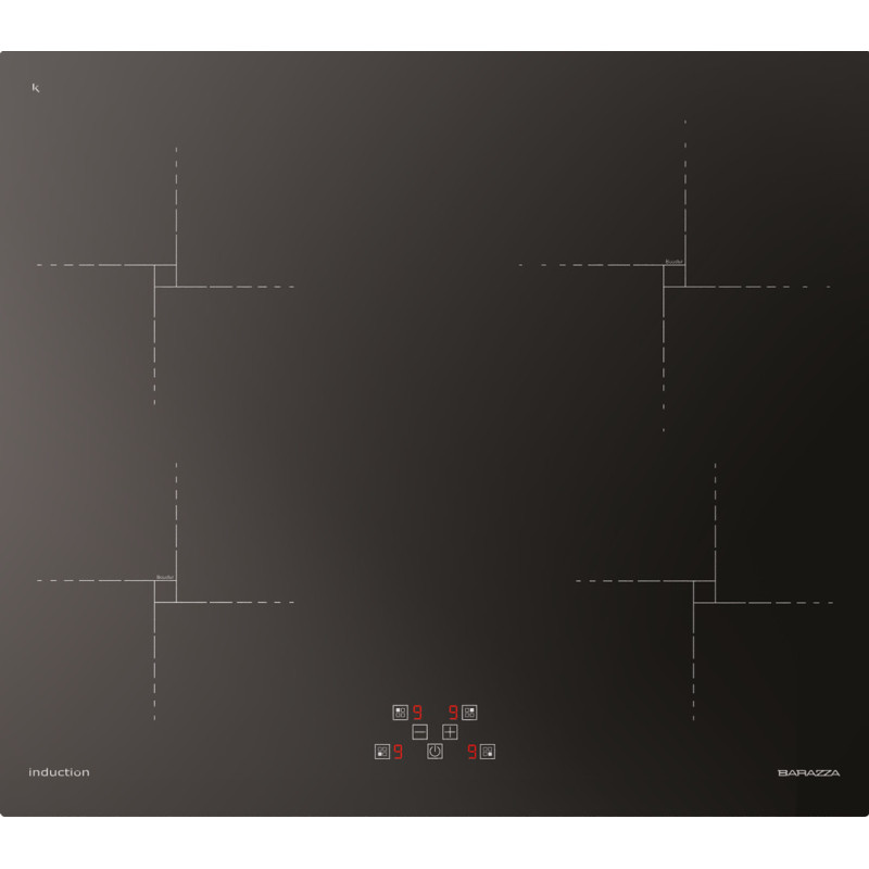Barazza 1PIDG64N piano cottura Nero Da incasso 60 cm Piano cottura a induzione 4 Fornello(i) ACQUISTA ORA