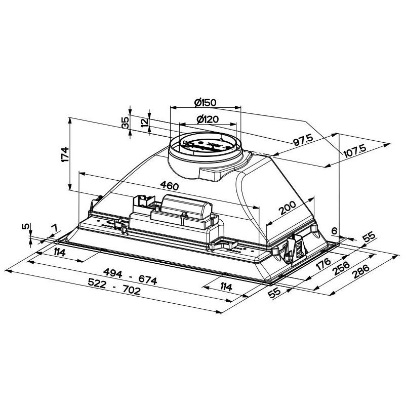 FABER S.p.A. Inka Smart HC X A70 Integrato Acciaio inox 390 m³/h B Shopping Online