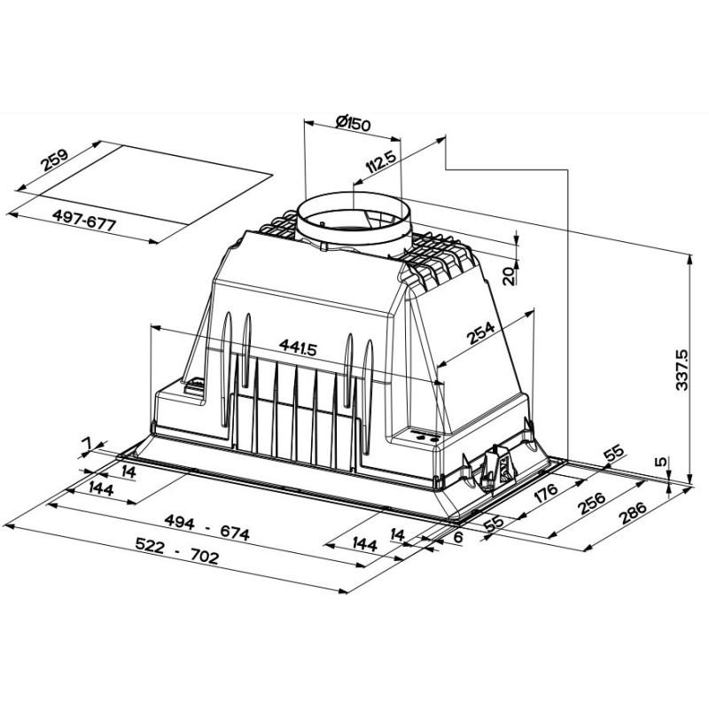 FABER S.p.A. Inka Plus HC X A52 Integrato Acciaio inox 580 m³/h B Affare Del Giorno