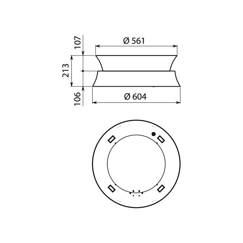 Falmec Dama Sospeso Acciaio inox 600 m³/h Smaltimento dello stoccaggio