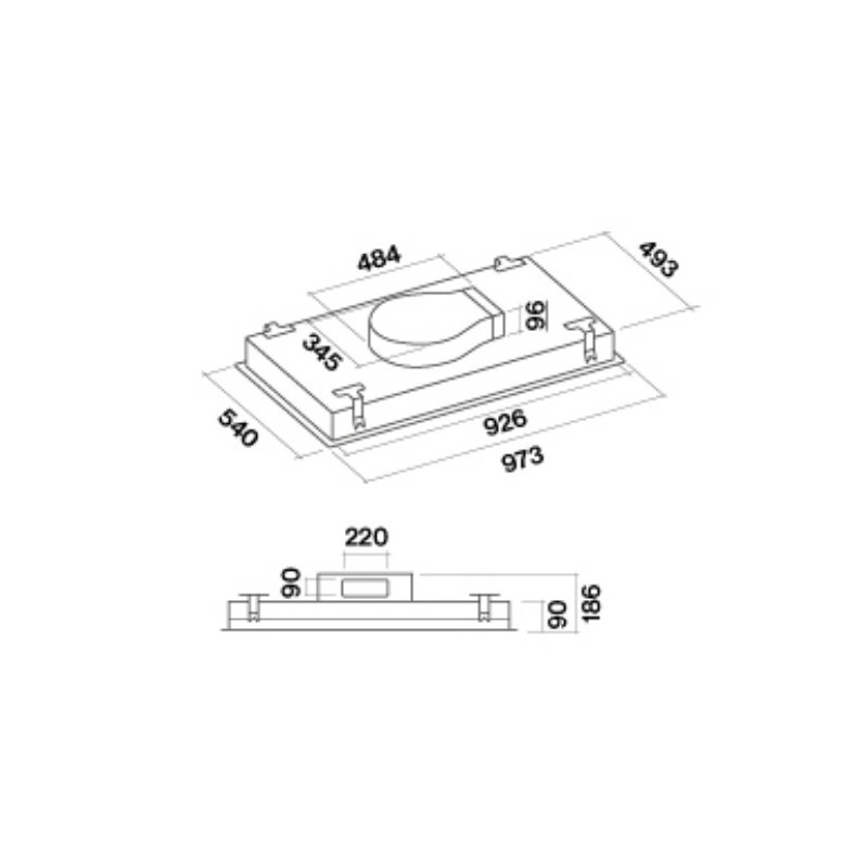 Falmec Nube Integrato a soffitto Bianco B Latest stili