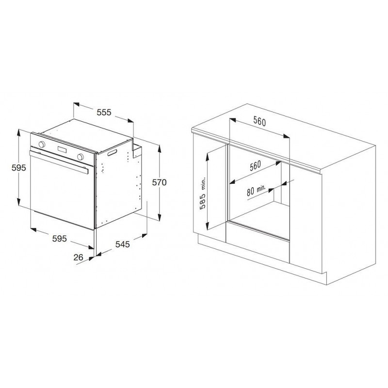 BLANCO 1043100 Forno Elettrico Chef 5 funzioni 64 litri Inox A Sconti questo mese