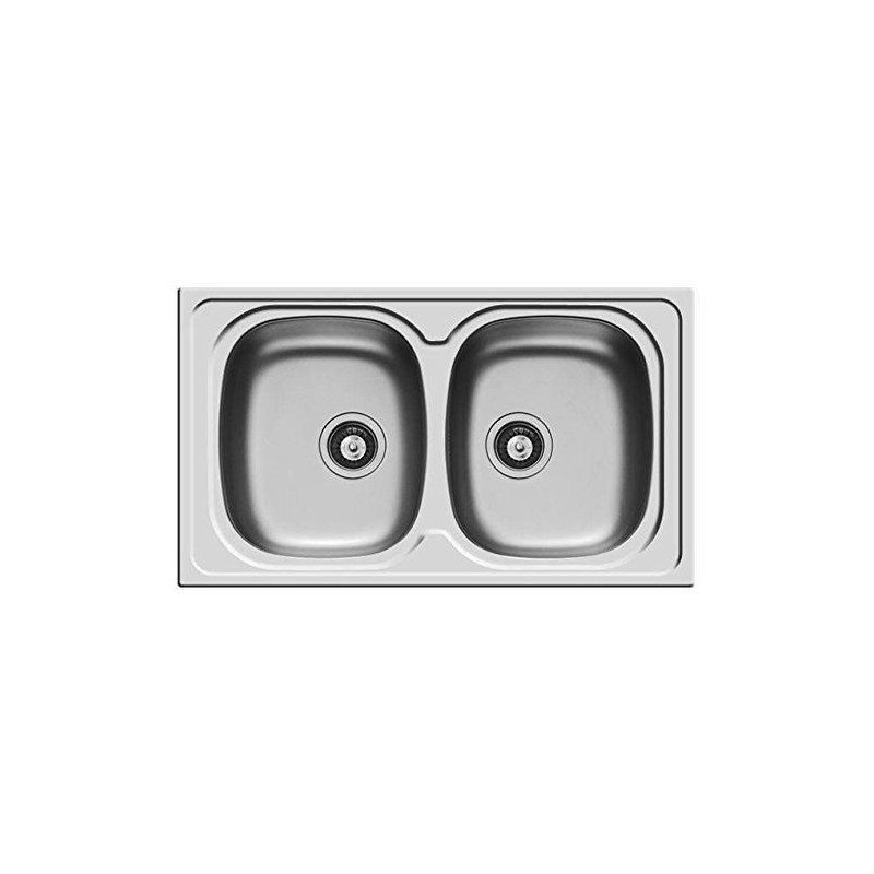 PYRAMIS 100133030 Lavello Sparta 2 vasche 86x50cm Acciaio Inox Offerta speciale