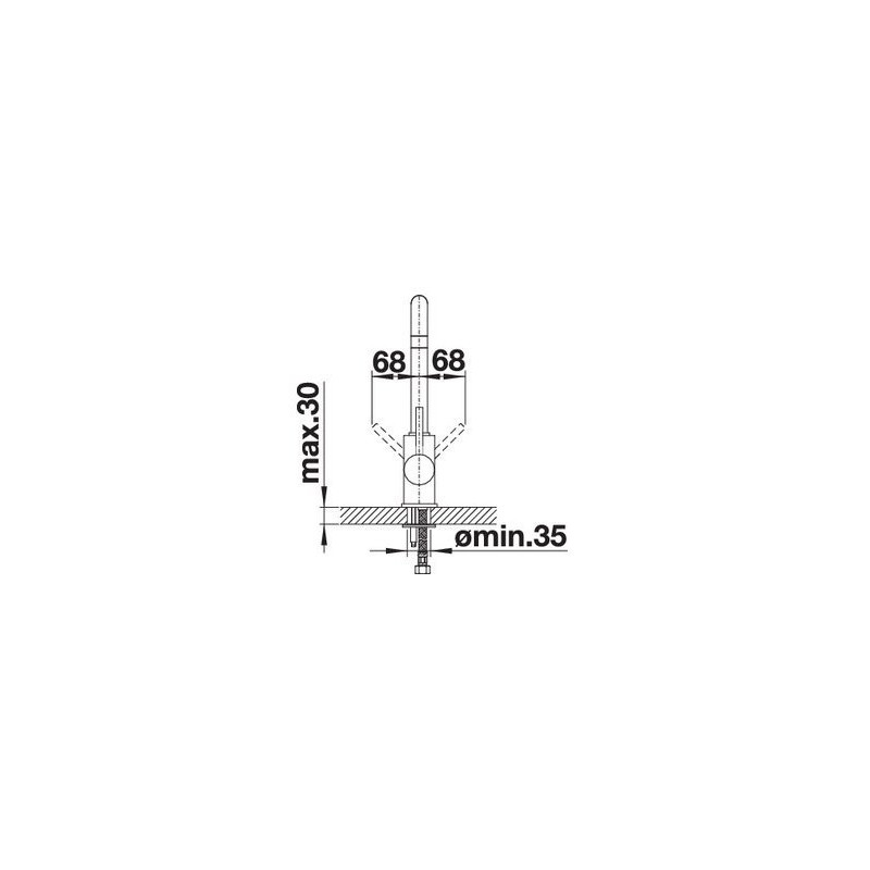 BLANCO 1523103 MISCELATORE MILI canna alta girevole fino a 360 flessibile 350 mm antracite Offerta San Valentino