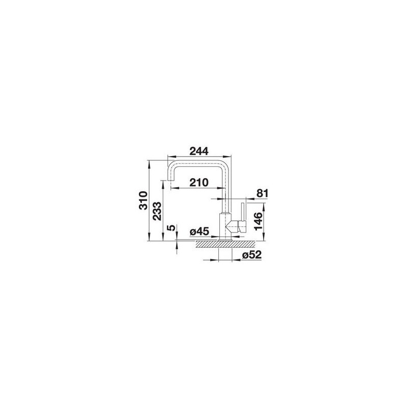 BLANCO 1523103 MISCELATORE MILI canna alta girevole fino a 360 flessibile 350 mm antracite Offerta San Valentino