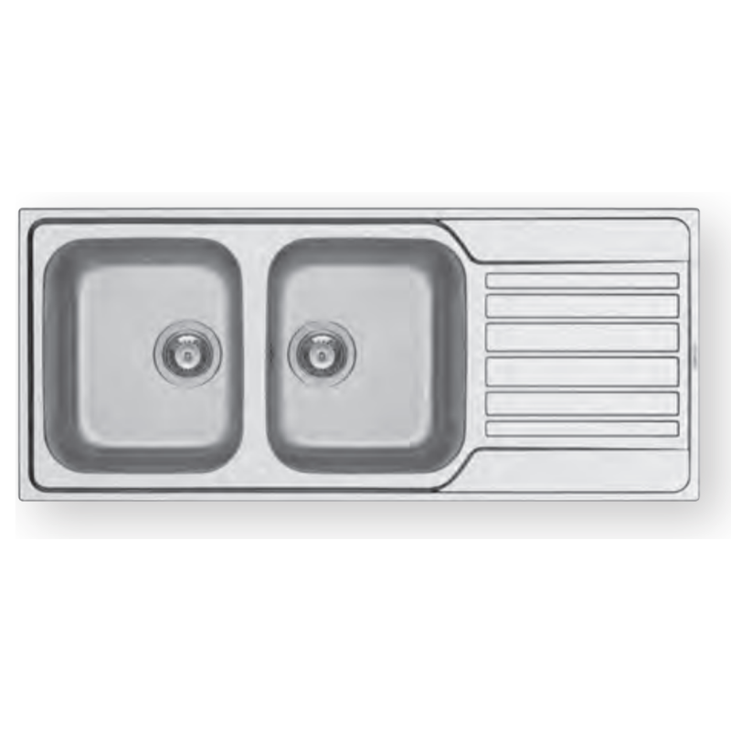 PYRAMIS 107174130 Lavello Fedra Extra Vasca SX 1160x500 mm base 80 cm sopratop Acciaio inox Spazzolato Offerta Anniversario