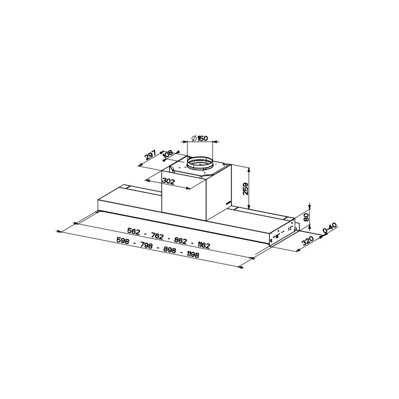 FABER S.p.A. In-Nova Premium X KL A120 Integrato Acciaio inox 670 m³/h In vendita